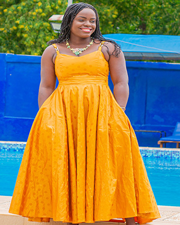 Robe en Bazin Modèle RACHEL